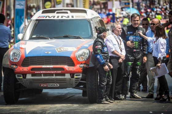 Boris Garafulic en el podio de largada en Chorrillos. (Imagen: X-Raid MINI)