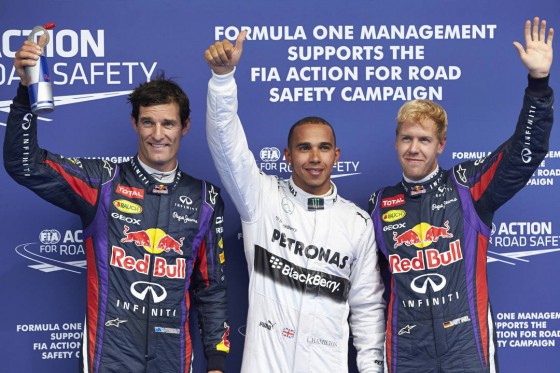 Lewis Hamilton Sebastian Vettel Mark Webber F1 Spa