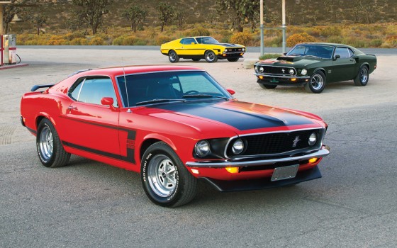 En la primera generación Mustang Boss 302 y 429 de 1969 y el Mustang Boss 351 de 1971. (Imagen: Motor Trend)