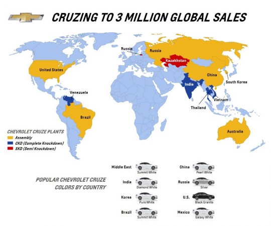 Chevrolet Cruze Map