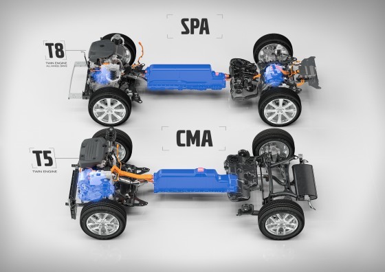 T5 Twin Engine on CMA and T8 Twin Engine AWD on SPA