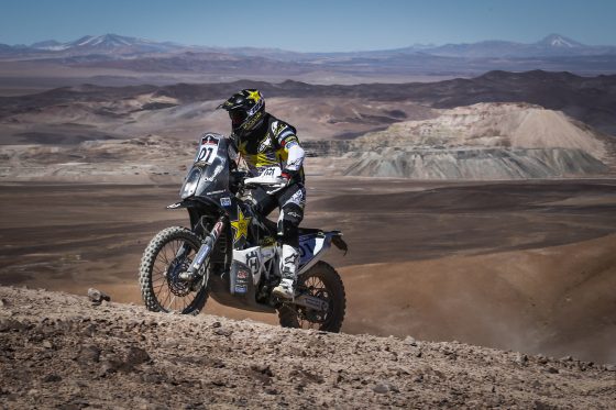 Pablo Quintanilla aumentó su ventaja en la clasificación general en las motos (Imagen: Prensa Atacama Rally) 
